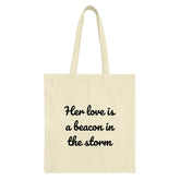 Love Beacon Tote Bag, Inspirational Quote Bag, Positive Vibes Tote, Gift for Her, Motivational Tote Bag, Everyday Tote - Tawshia